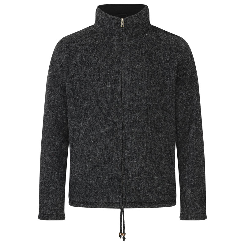 Strickjacke mit Stehkragen POEL anthrazit Größe XL