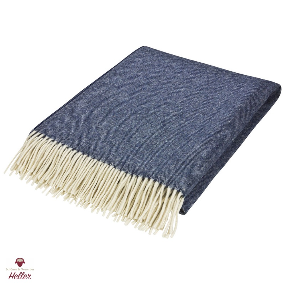 Wolldecke MELK blau 130x180 cm | blau | 130x180 cm
